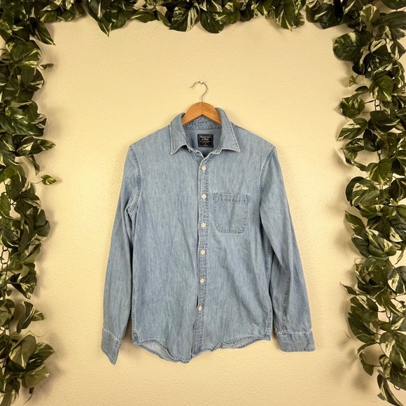 Abercrombie & Fitch Shirts Abercrombie And Fitch Long Sleeve Denim Front Button Shirt Blue